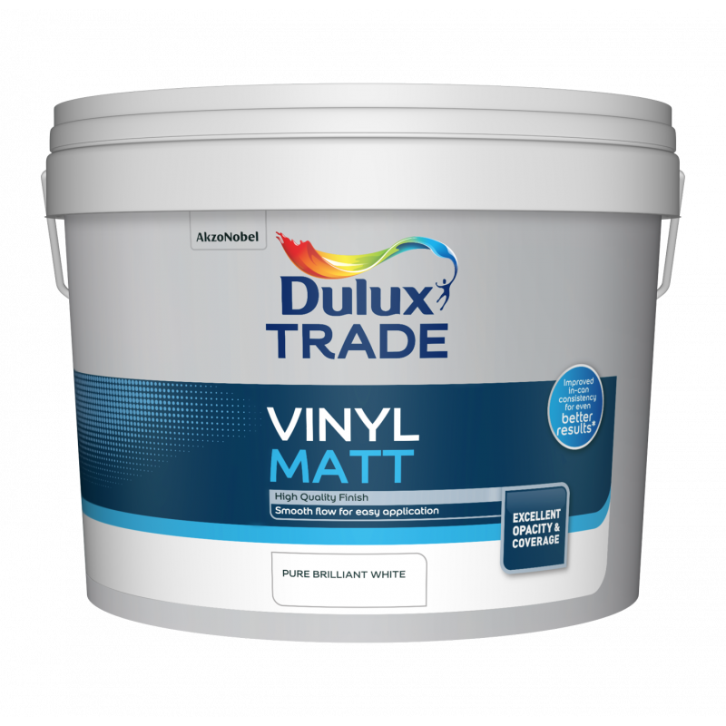 Dulux Trade Vinyl Matt PBW - bílý 10L