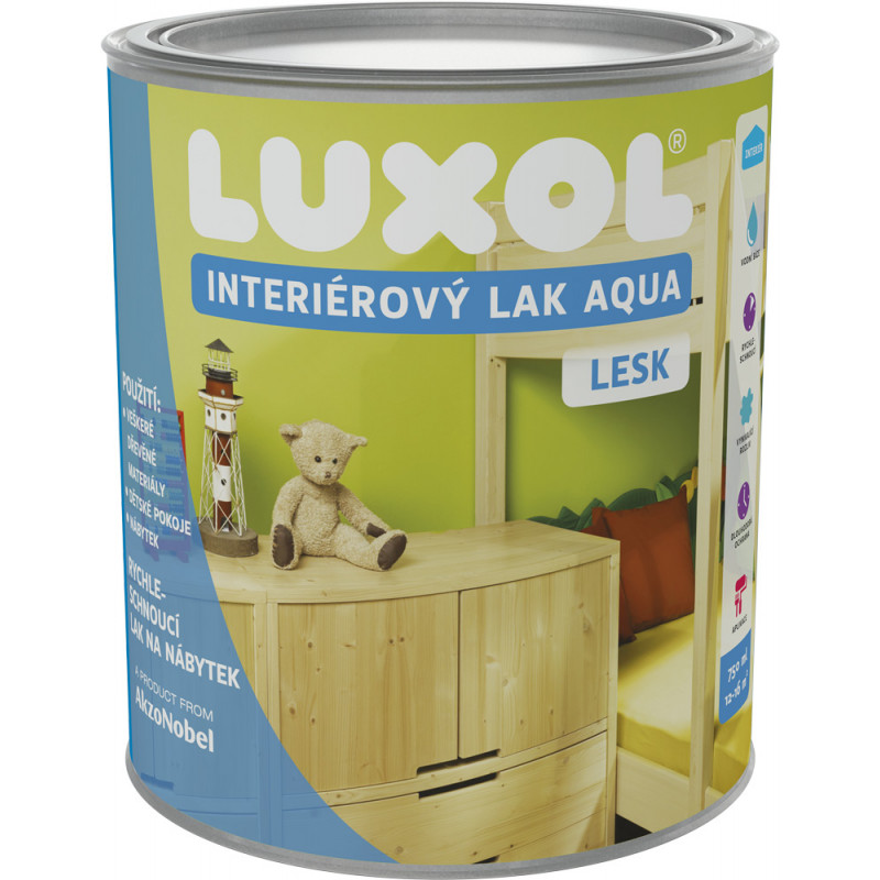Luxol Interiérový lak AQUA, lesk 0,75L